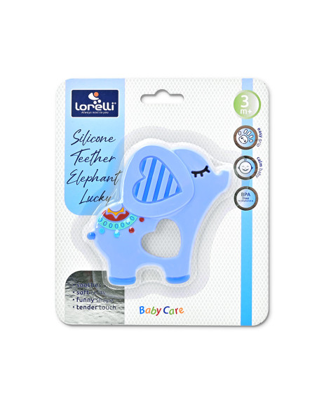 СИЛИКОНОВА ГРИЗАЛКА СЛОНЧЕ LUCKY СИНЯ