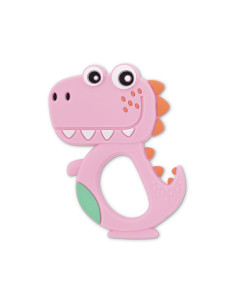 СИЛИКОНОВА ГРИЗАЛКА ДИНО LUCKY РОЗОВА