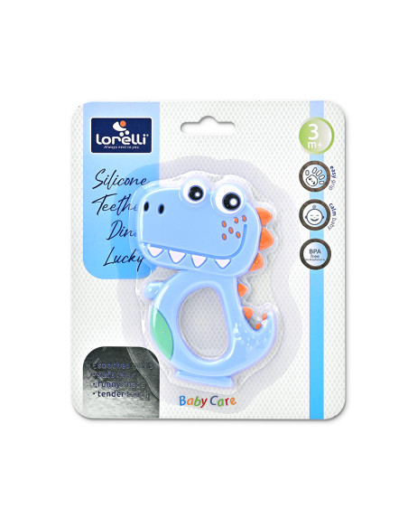 СИЛИКОНОВА ГРИЗАЛКА ДИНО LUCKY СИНЯ