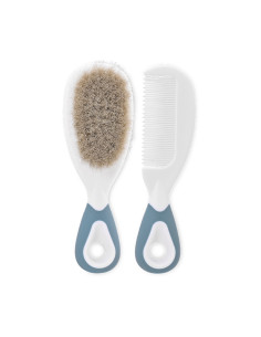 ГРЕБЕН И ЧЕТКА С ЕСТЕСТВЕН КОСЪМ MOONLIGHT BLUE