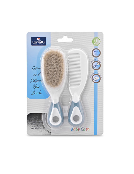 ГРЕБЕН И ЧЕТКА С ЕСТЕСТВЕН КОСЪМ MOONLIGHT BLUE