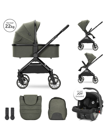 Д.КОЛИЧКА REYA 3in1 GREEN с реверсивна дръжка