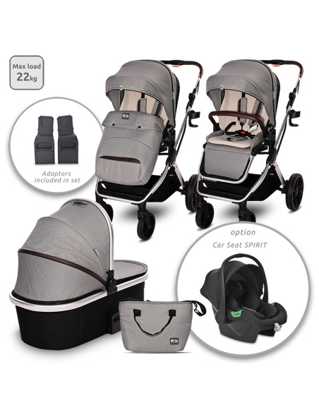 Д.КОЛИЧКА GLORY OPALINE GREY+АДАПТОРИ