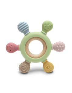 СИЛИКОНОВА ГРИЗАЛКА С БУК РУЛ NATURAL FRESH GREEN