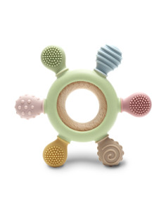 СИЛИКОНОВА ГРИЗАЛКА С БУК РУЛ NATURAL FRESH GREEN 2