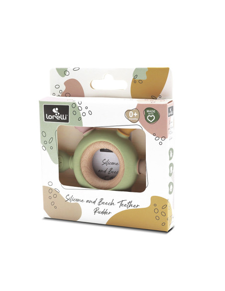 СИЛИКОНОВА ГРИЗАЛКА С БУК РУЛ NATURAL FRESH GREEN