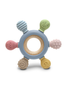 СИЛИКОНОВА ГРИЗАЛКА С БУК РУЛ NATURAL GREY