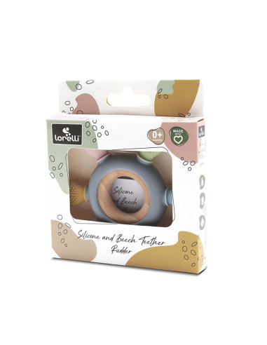 СИЛИКОНОВА ГРИЗАЛКА С БУК РУЛ NATURAL GREY