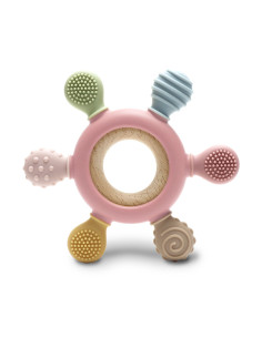 СИЛИКОНОВА ГРИЗАЛКА С БУК РУЛ NATURAL DEEP PINK 2