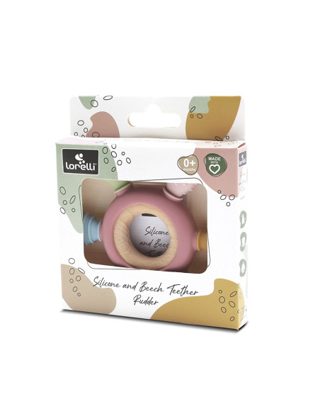 СИЛИКОНОВА ГРИЗАЛКА С БУК РУЛ NATURAL DEEP PINK