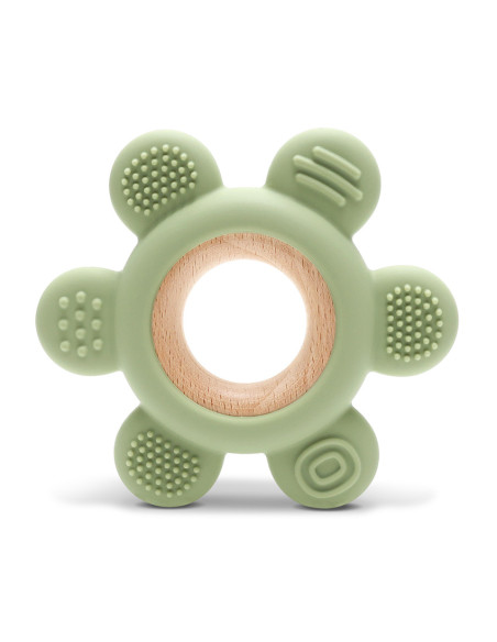 СИЛИКОНОВА ГРИЗАЛКА С БУК ЦВЕТЕ NATURAL FRESH GREE