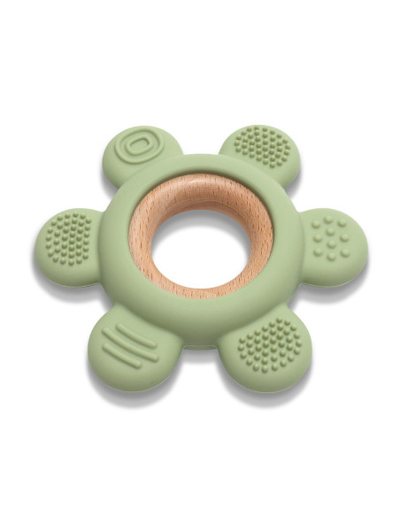 СИЛИКОНОВА ГРИЗАЛКА С БУК ЦВЕТЕ NATURAL FRESH GREE