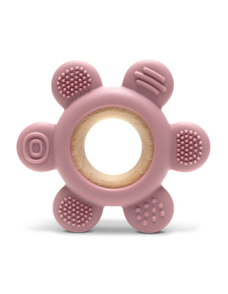 СИЛИКОНОВА ГРИЗАЛКА С БУК ЦВЕТЕ NATURAL DEEP PINK