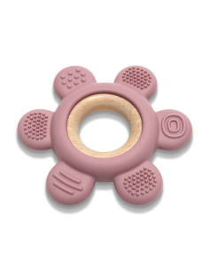 СИЛИКОНОВА ГРИЗАЛКА С БУК ЦВЕТЕ NATURAL DEEP PINK 2