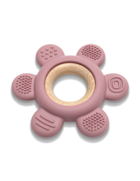 СИЛИКОНОВА ГРИЗАЛКА С БУК ЦВЕТЕ NATURAL DEEP PINK