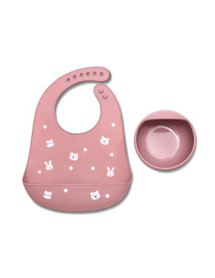 СИЛИКОНОВ СЕТ ЗА ХРАНЕНЕ 2ЧАСTИ NATURAL DEEP PINK