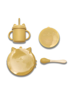 СИЛИКОНОВ СЕТ ЗА ХРАНЕНЕ 4 ЧАСТИ NATURAL YELLOW 2