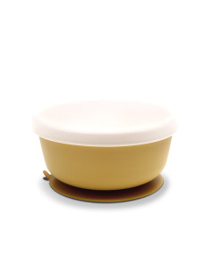 СИЛИКОНОВА ВАКУУМ КУПА С КАПАК NATURAL YELLOW