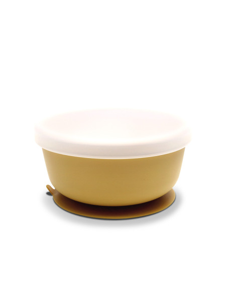 СИЛИКОНОВА ВАКУУМ КУПА С КАПАК NATURAL YELLOW