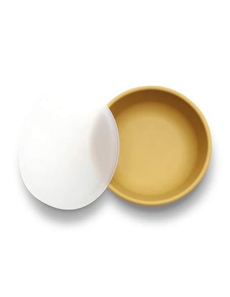 СИЛИКОНОВА ВАКУУМ КУПА С КАПАК NATURAL YELLOW