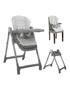 СТОЛ ЗА ХРАНЕНЕ 3В1 CHEF GREY LEATHER