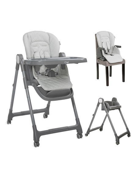 СТОЛ ЗА ХРАНЕНЕ 3В1 CHEF GREY LEATHER