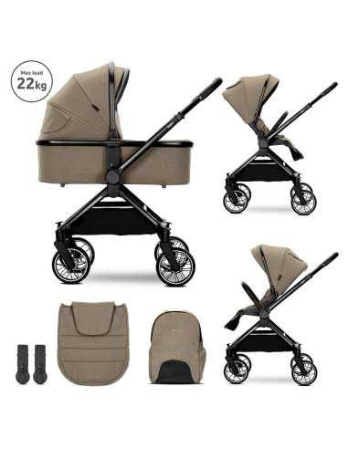 Д.КОЛИЧКА REYA 2in1 BEIGE до 22 кг кош за новороде