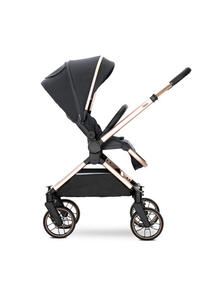 Д.КОЛИЧКА REYA 2in1 BLACK до22кг кош за новородено