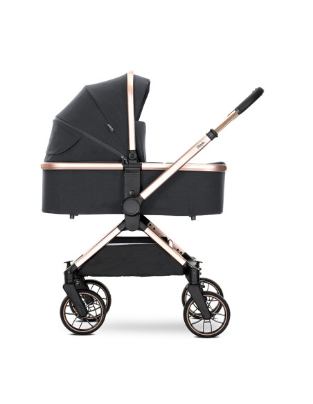 Д.КОЛИЧКА REYA 2in1 BLACK до22кг кош за новородено