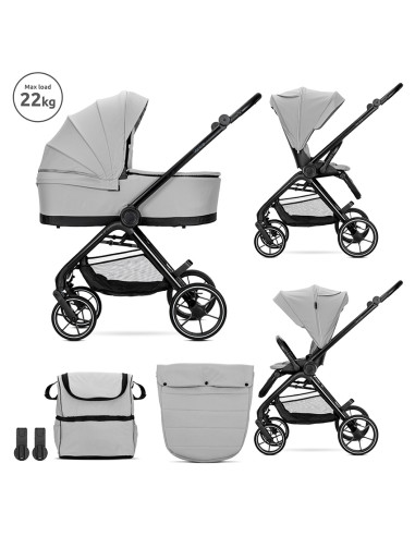 Д.КОЛИЧКА VENICE 2в1 до 22 кг GREY с кош за новоро