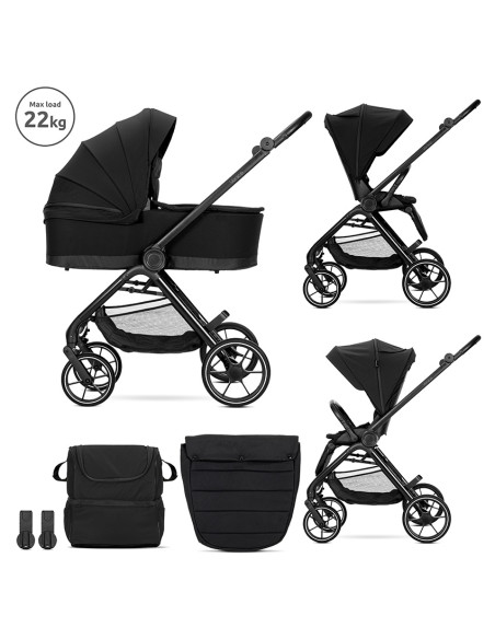 Д.КОЛИЧКА VENICE BLACK 2в1 до 22 кг с кош за новор