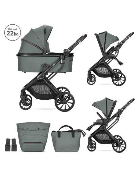 Д.КОЛИЧКА GLORY 2in1 GREEN+АДАПТОРИ с кош за новор