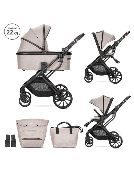 Д.КОЛИЧКА GLORY 2in1 BEIGE+АДАПТОРИ с кош за новор