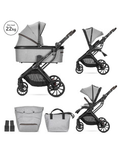 Д.КОЛИЧКА GLORY 2in1 GREY+АДАПТОРИ с кош за новоро