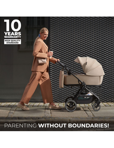 Kinderkraft YOXI бебешка количка 3в1 PURE BLACK