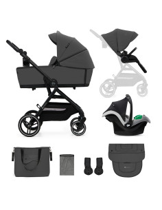 Kinderkraft YOXI бебешка количка 3в1 MOONLIGHT GREY