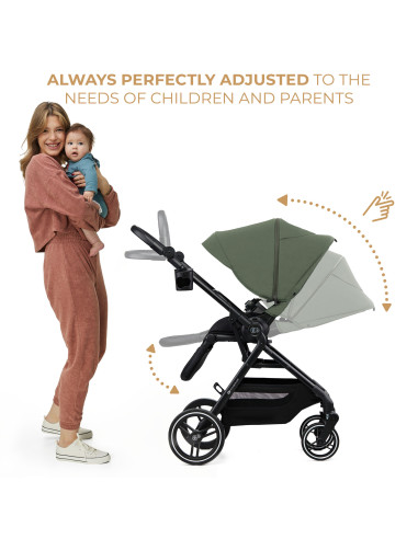 Kinderkraft YOXI бебешка количка 3в1 MYSTIC GREEN