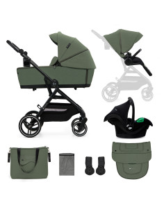 Kinderkraft YOXI бебешка количка 3в1 MYSTIC GREEN