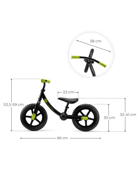 Kinderkraft колело за баланс 2WAY NEXT OFFROAD BLACK