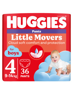 Huggies Бебешки пелени гащички Little Movers Boy 4,... 2