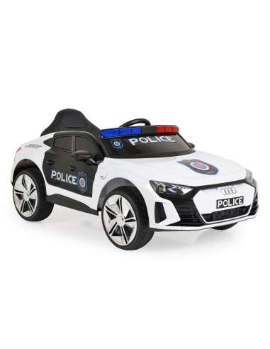Акумулаторна кола Audi RS e-tron 717 бял полиция