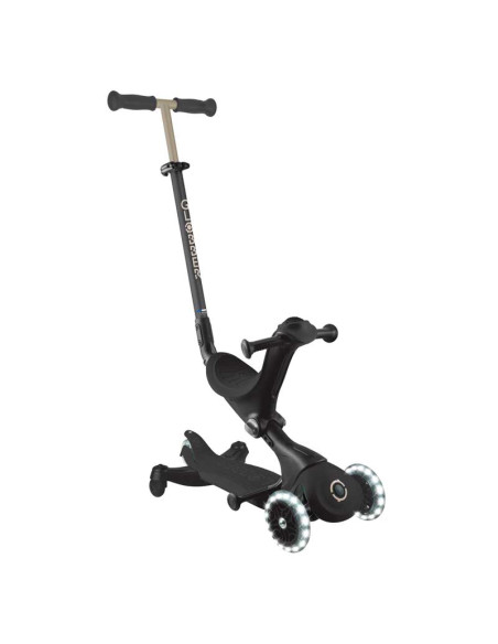 Тротинетка 5 в 1 GLOBBER GO UP DELUXE LIGHTS 360° - черна