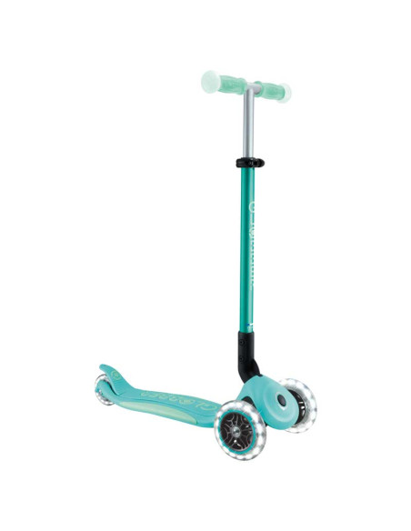 Сгъваема тротинетка със светещи дръжки ELITE GLOW LIGHTS, ментова