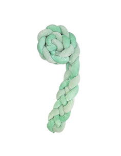 Плетен плюшен обиколник 180см 4 плитки (15см) Mint