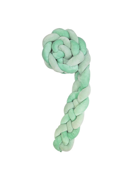 Плетен плюшен обиколник 180см 4 плитки (15см) Mint