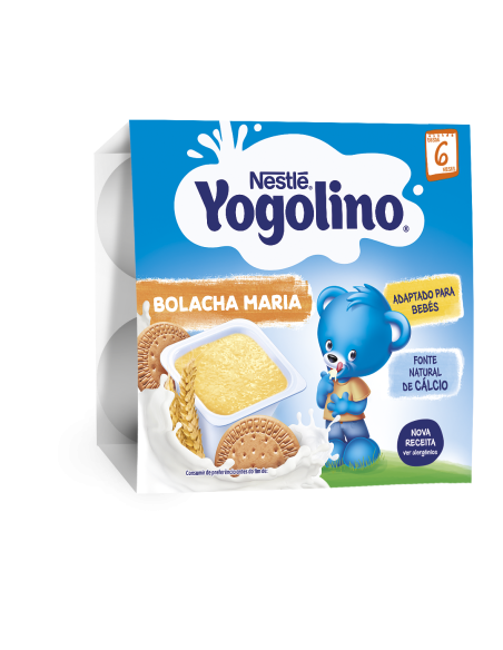 Nestlé YOGOLINO Млечен десерт с бисквита, от 6-ия месец, 100g (4бр. в опаковка)