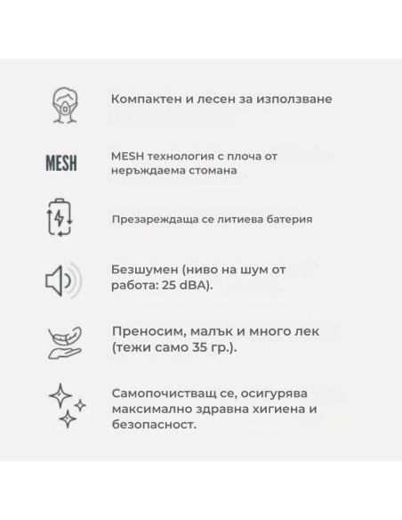 5078 Nuvita преносим MESH инхалатор