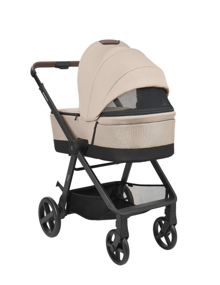 Комбинирана количка 3в1 с кош за новородено Mia Beige