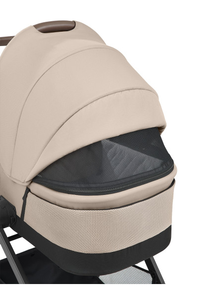 Комбинирана количка 3в1 с кош за новородено Mia Beige