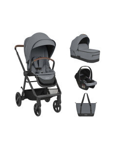 Комбинирана количка 3в1 с кош за новородено Mia Grey
